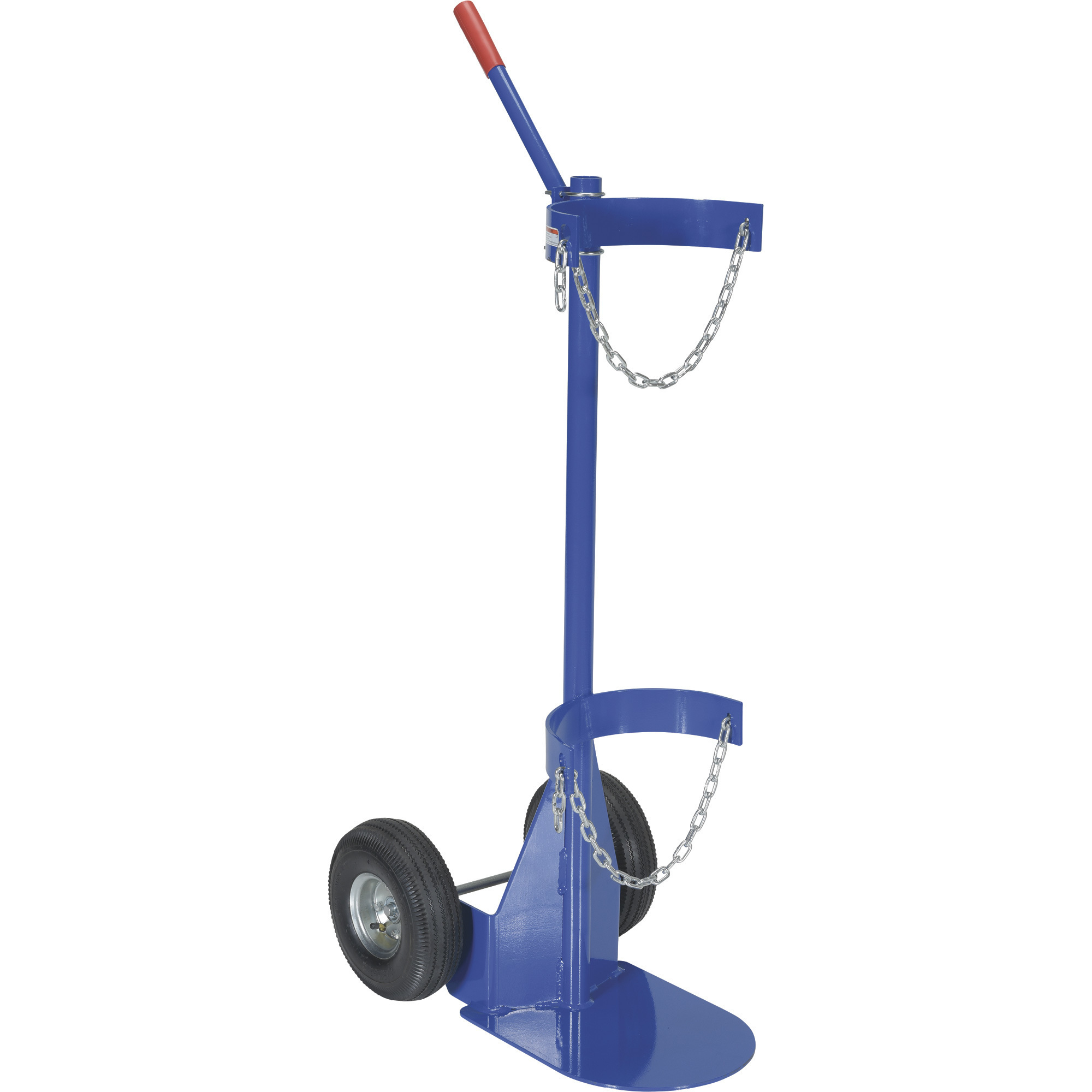 Vestil Cylinder Transport Dolly - Pneumatic Wheels, 500-Lb. Capacity, Tilt-Back Function, Model# CYL-D-1-PN
